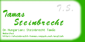 tamas steinbrecht business card